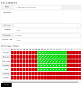 Create custom VM schedule