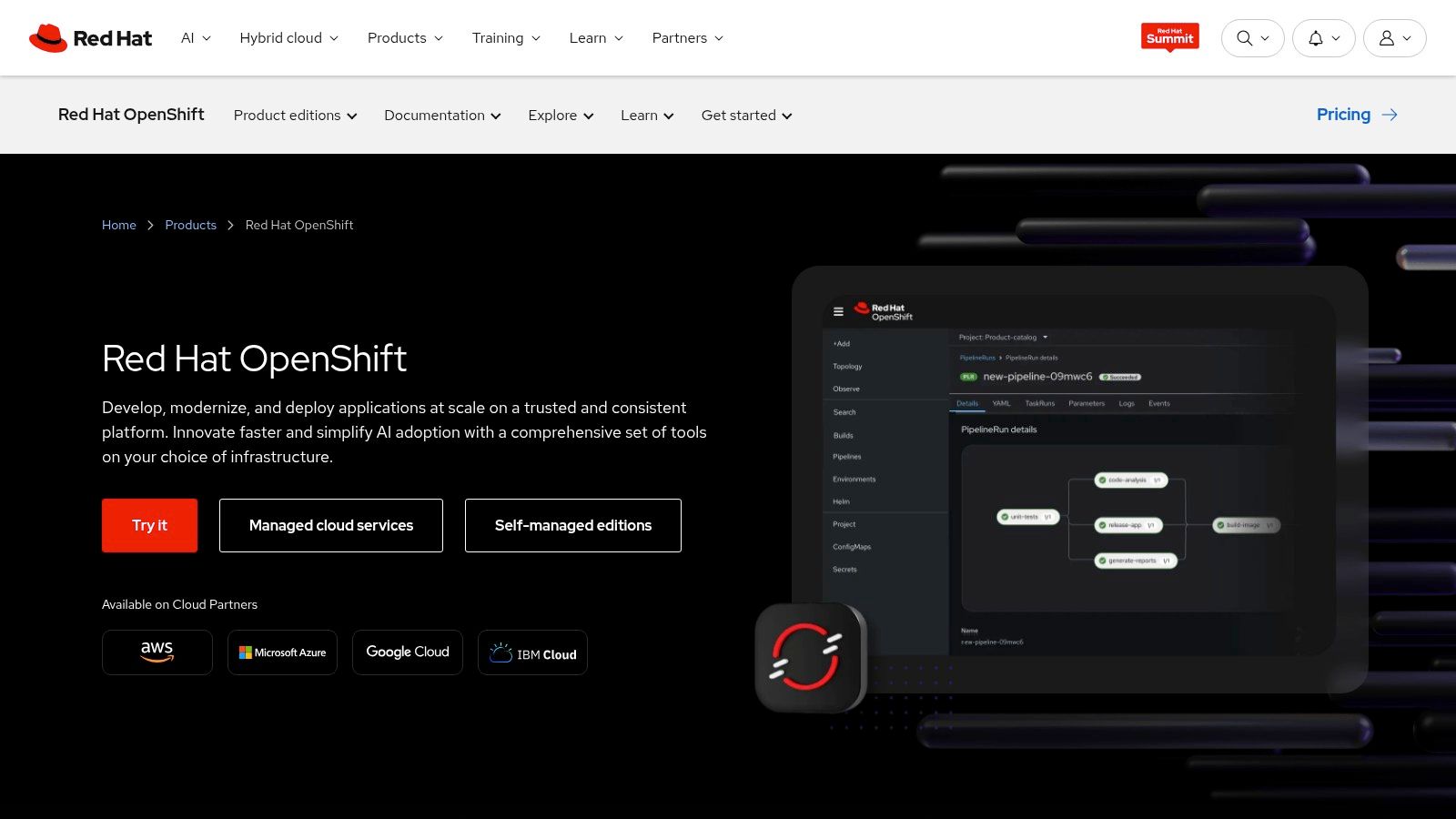 Red Hat OpenShift – Hybrid Cloud Application Platform
