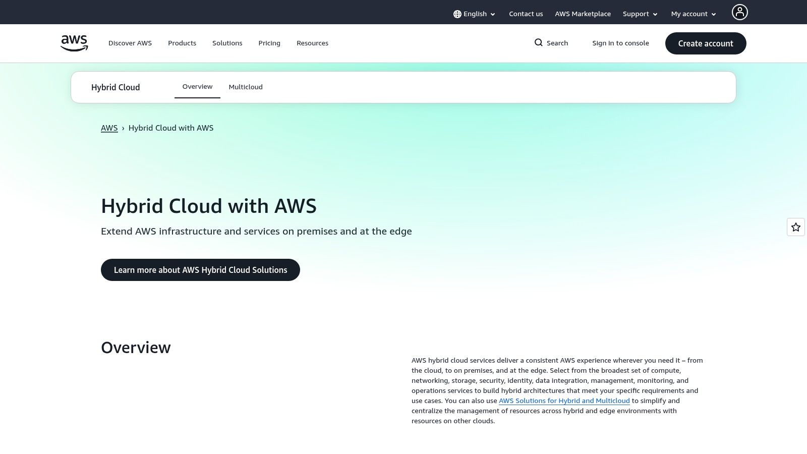 Amazon Web Services (AWS) – Hybrid Cloud (Outposts, Local Zones, ECS/EKS Anywhere, Direct Connect)