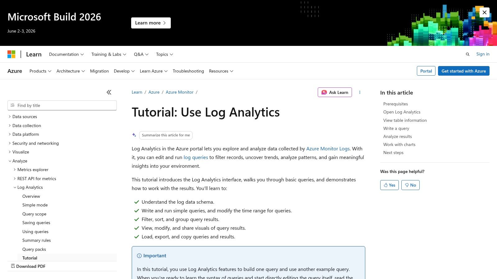 Screenshot from https://learn.microsoft.com/en-us/azure/azure-monitor/logs/log-analytics-tutorial