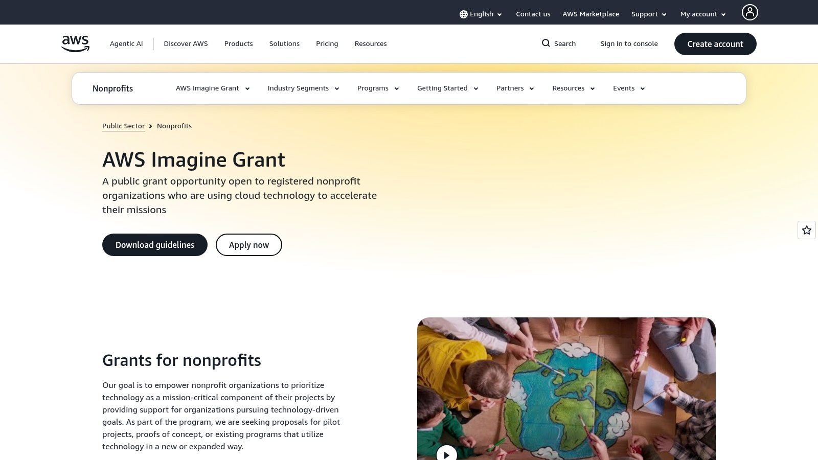 AWS IMAGINE Grant