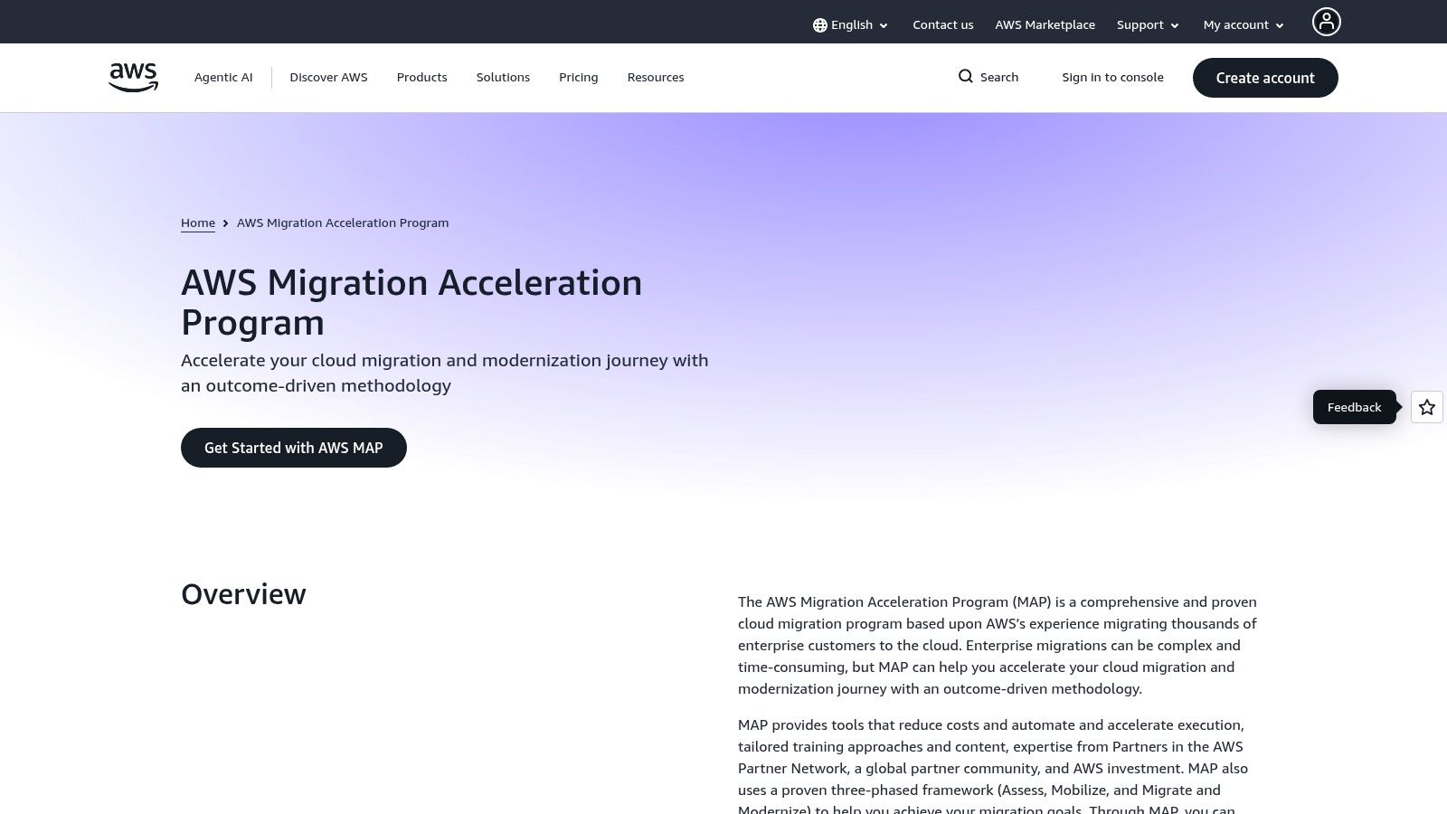 AWS Migration Acceleration Program (MAP) Credits